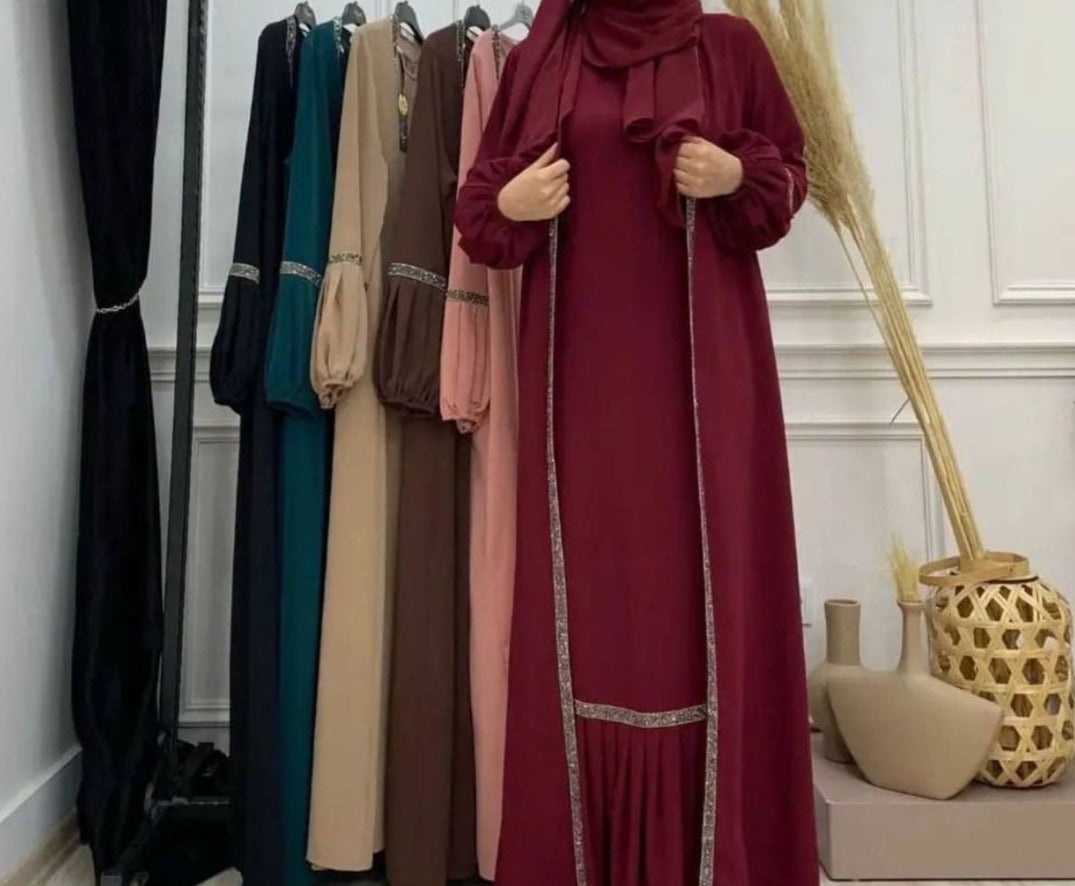 Moroccan Elegance: 2 Piece Abaya