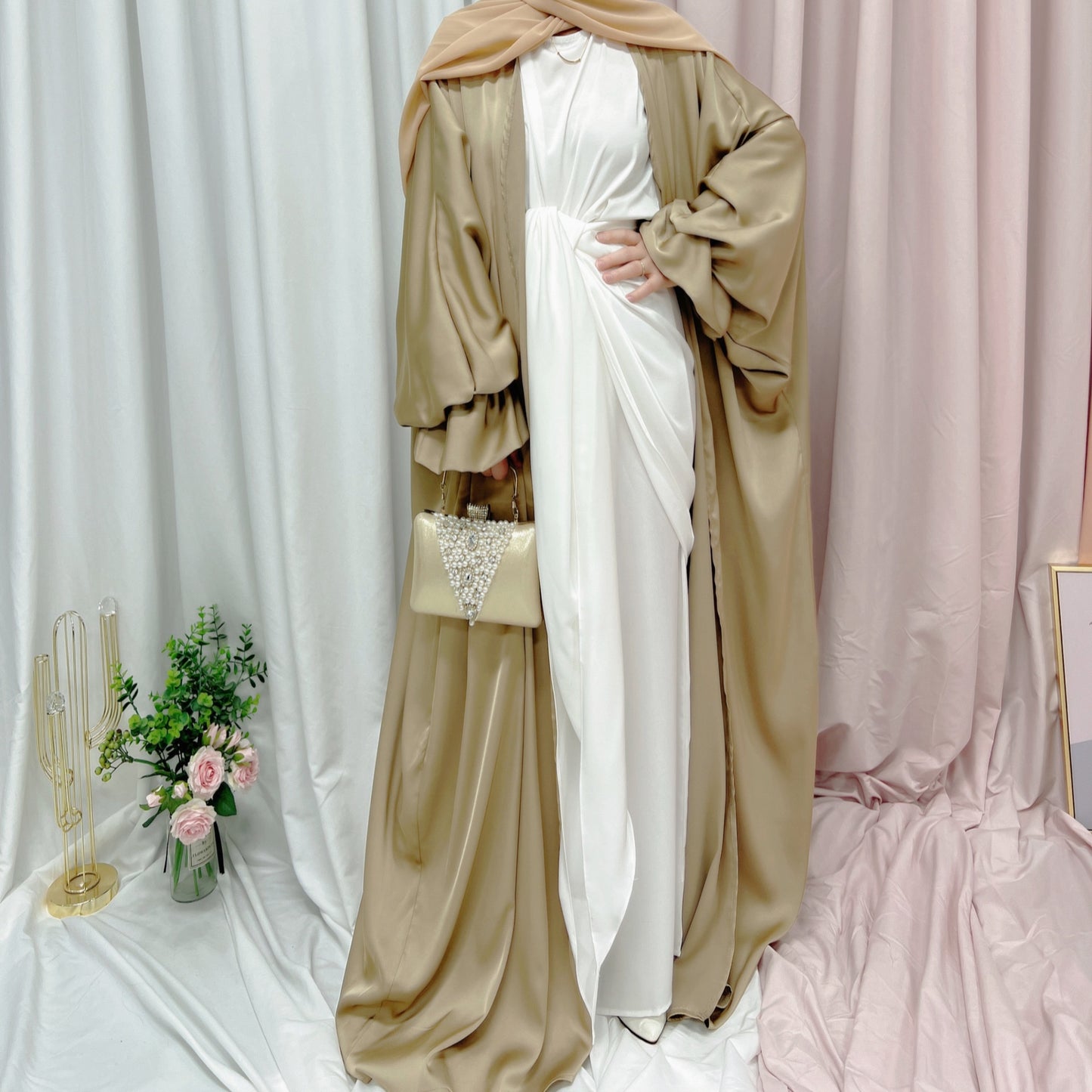 Elmira Satin Abaya