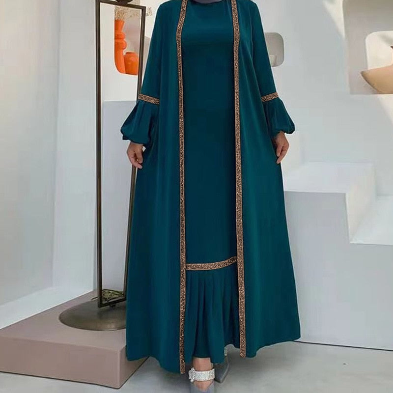 Moroccan Elegance: 2 Piece Abaya