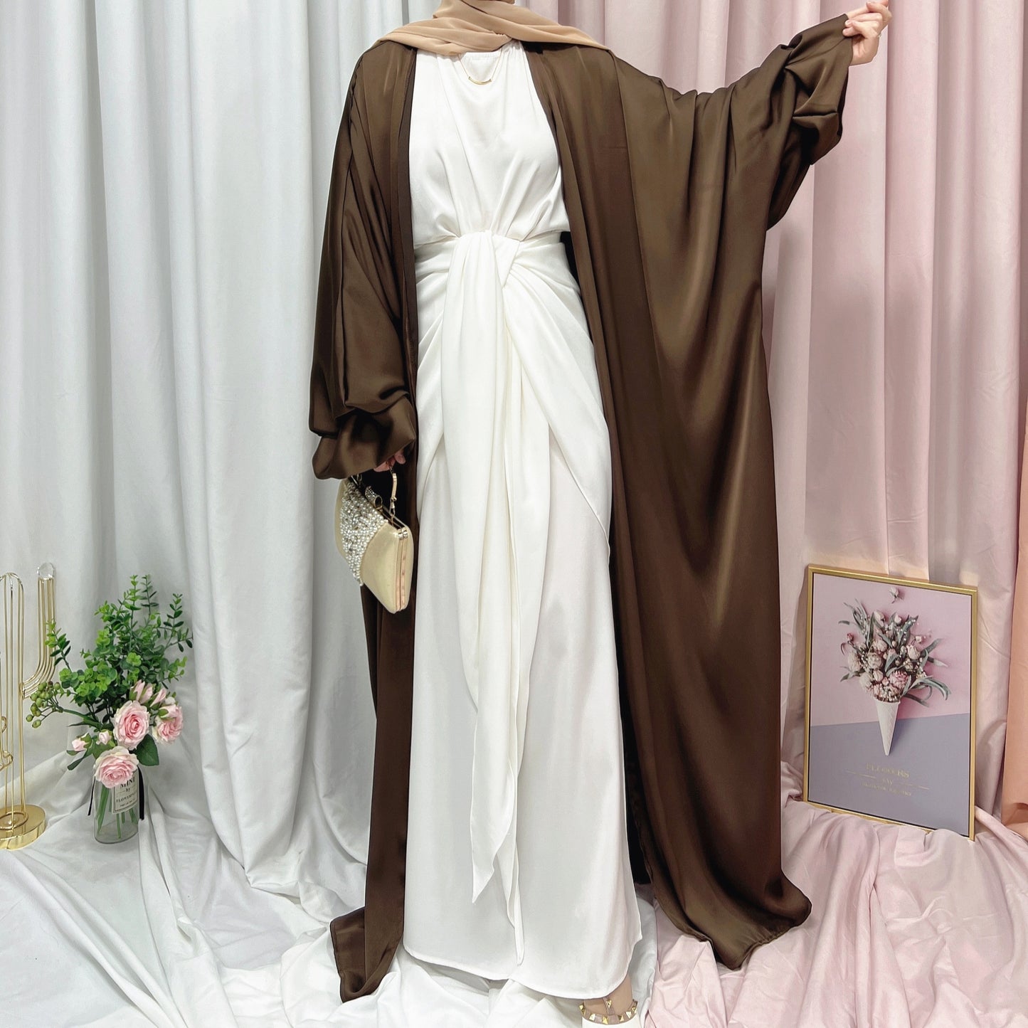 Elmira Satin Abaya