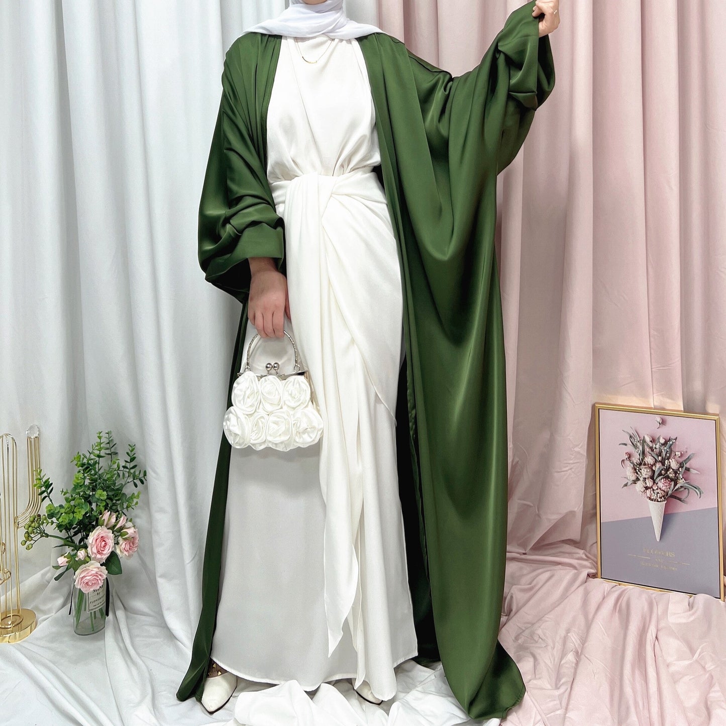 Elmira Satin Abaya