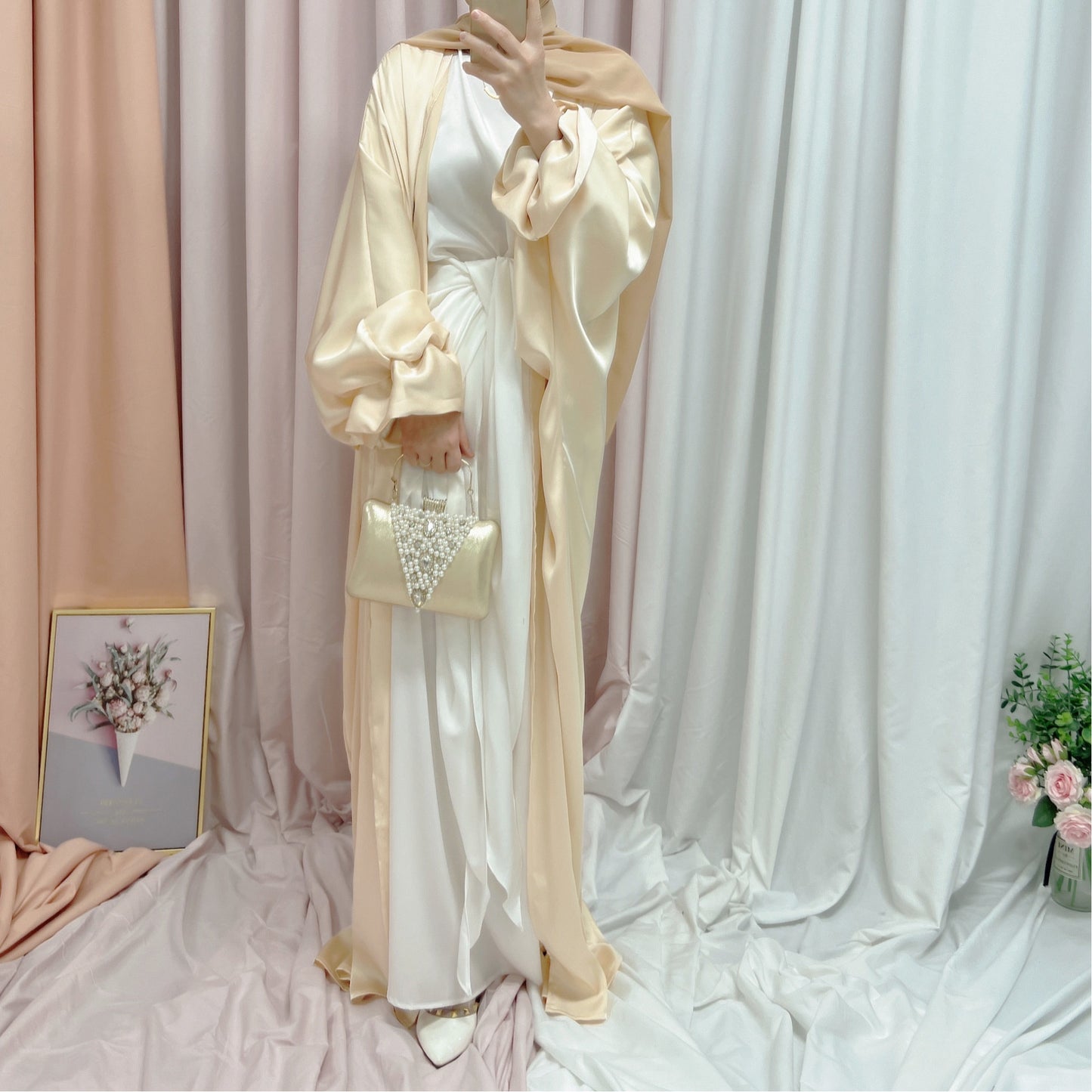 Elmira Satin Abaya