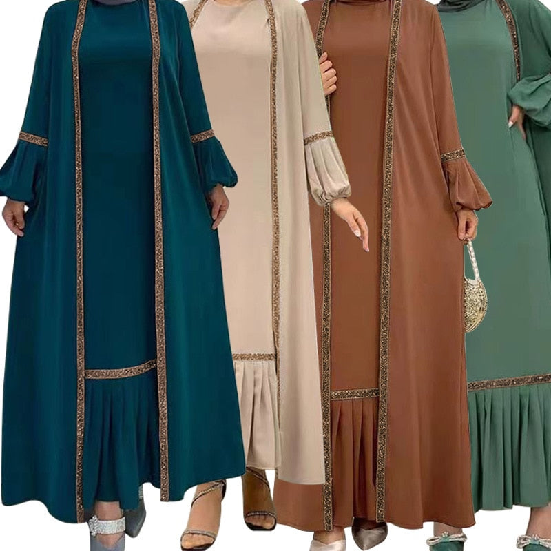 Moroccan Elegance: 2 Piece Abaya